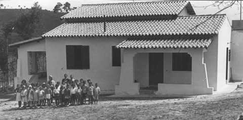 1943 - 1ª sala de aula da Escola Mista São Vicente de Paulo